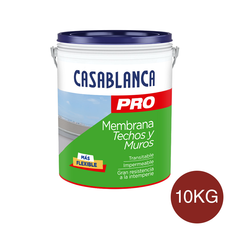 Membrana liquida impermeabilizante Pro techos muro transitable teja mate sedoso balde x 10kg