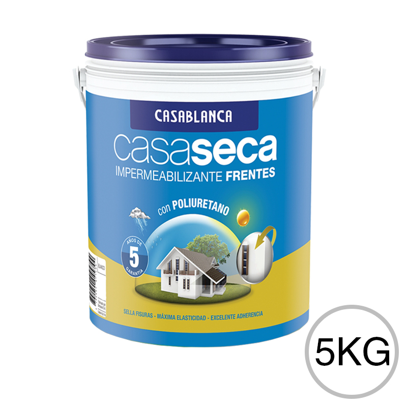 Impermeabilizante frentes poliuretano Casaseca exterior blanco mate sedoso balde x 5kg
