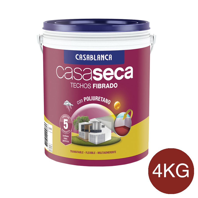 Membrana liquida impermeabilizante acrilica techos Casaseca fibrado teja semimate balde x 4kg