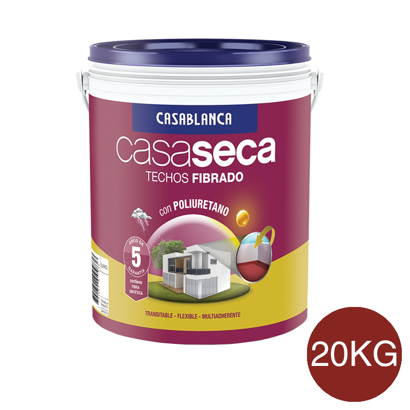 Membrana liquida impermeabilizante acrilica techos Casaseca fibrado teja semimate balde x 20kg