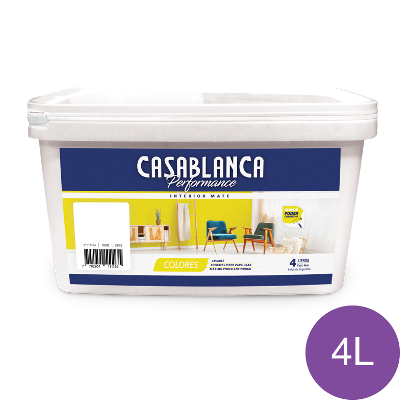 Pintura latex interior Performance Colores violeta ilusion mate balde x 4l