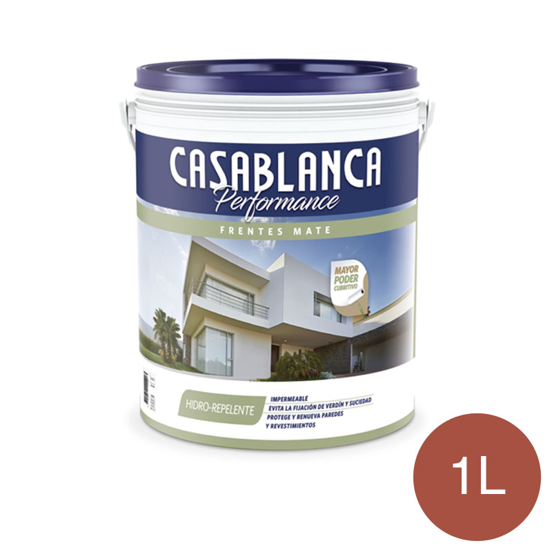 Pintura latex exterior Performance frentes hidro-repelente teja mate balde x 1l