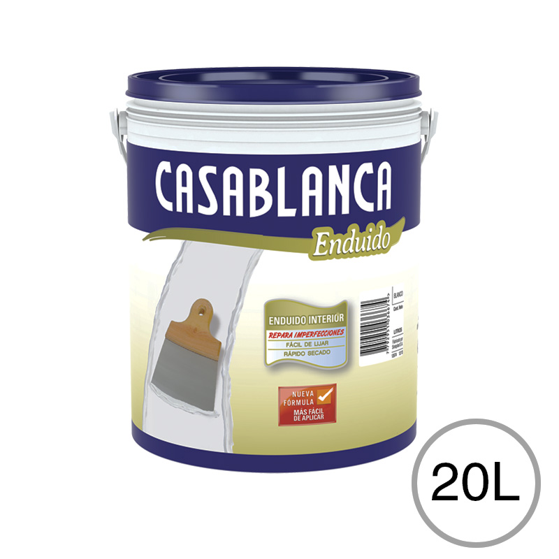 Enduido plastico interior reparar imperfecciones blanco mate balde x 20l