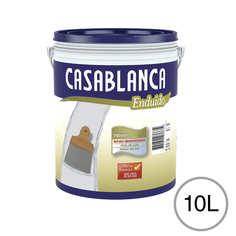 Enduido plastico exterior reparar imperfecciones blanco mate balde x 10l