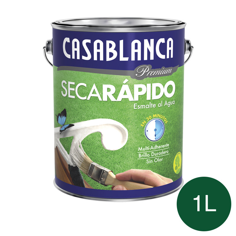 ESMALTE ACRILICO SECA RAPIDO VERDE INGLES BRI 1L