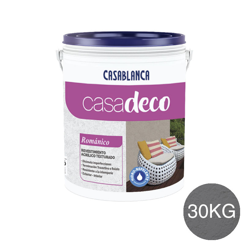 Revestimiento acrilico texturado Casadeco Romanico exterior interior anfora de plata balde x 30kg