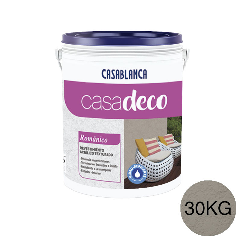Revestimiento acrilico texturado Casadeco Romanico exterior interior carton postal balde x 30kg