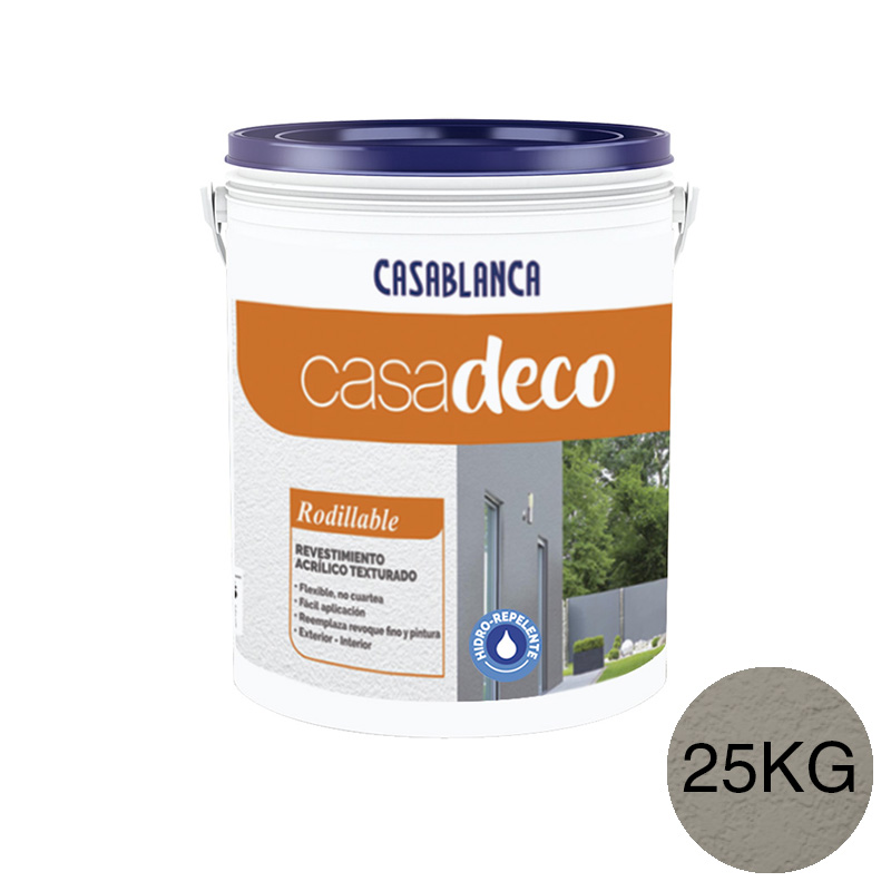 Revestimiento acrilico texturado rodillable Casadeco exterior interior carton postal mate balde x 25kg