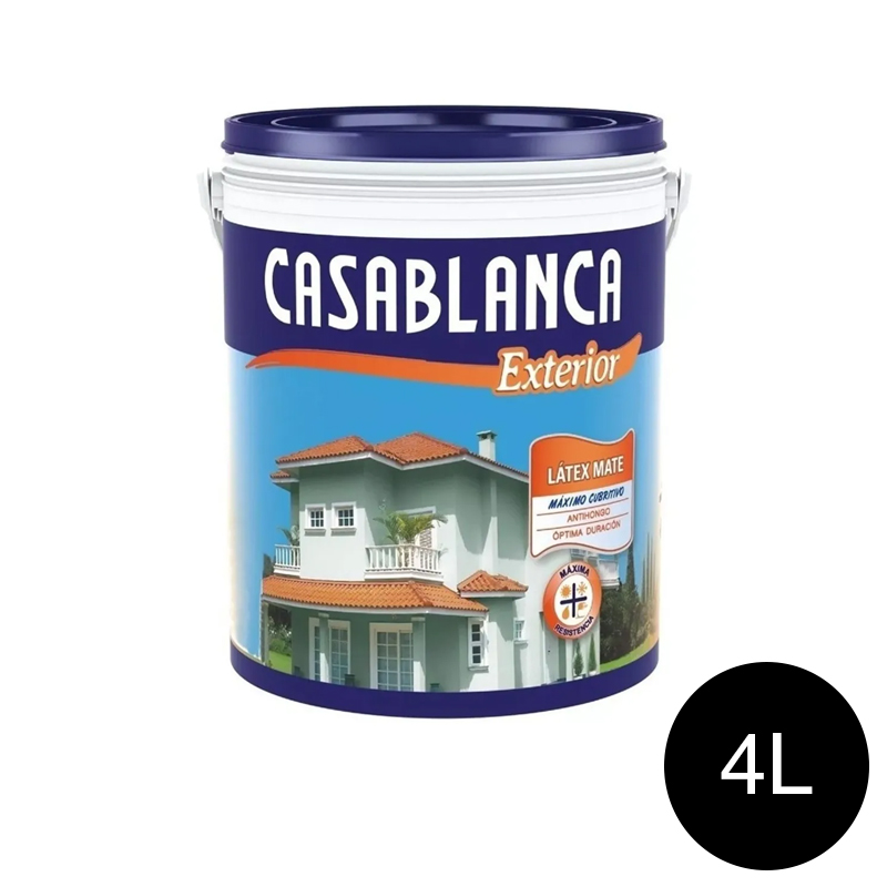 Pintura latex exterior negro balde x 4l