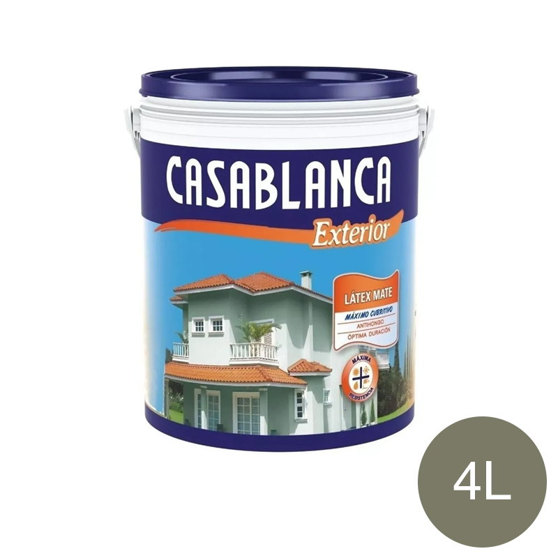 Pintura latex exterior verde cemento balde x 4l