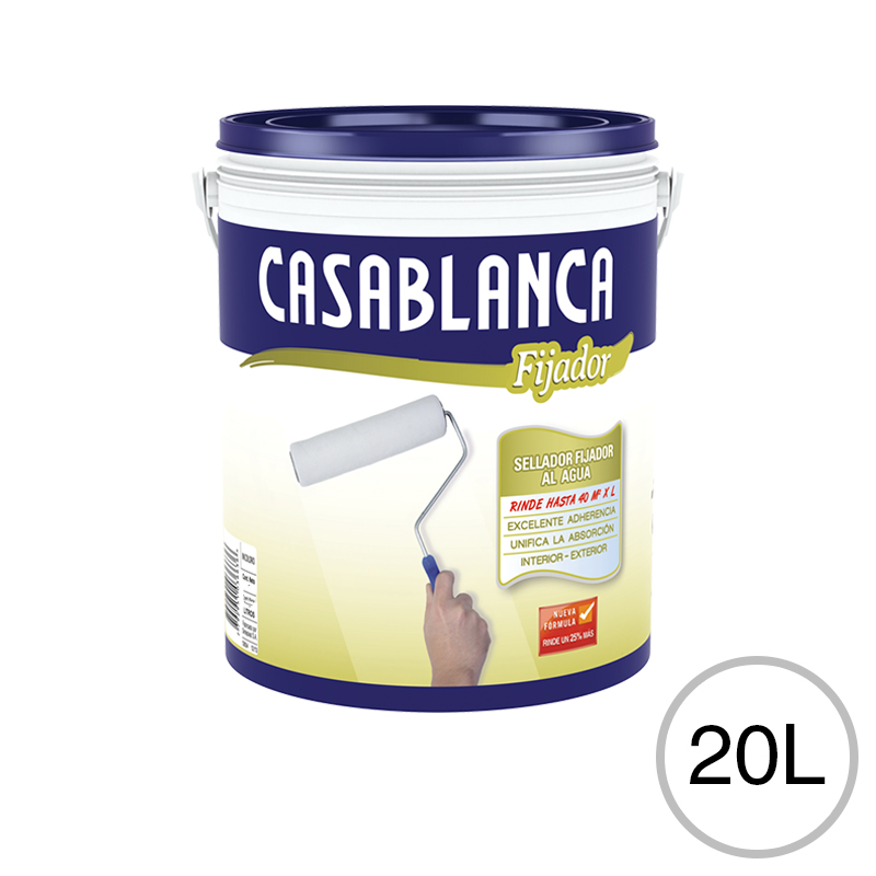 Fijador sellador concentrado al agua exterior interior incoloro mate balde x 20l