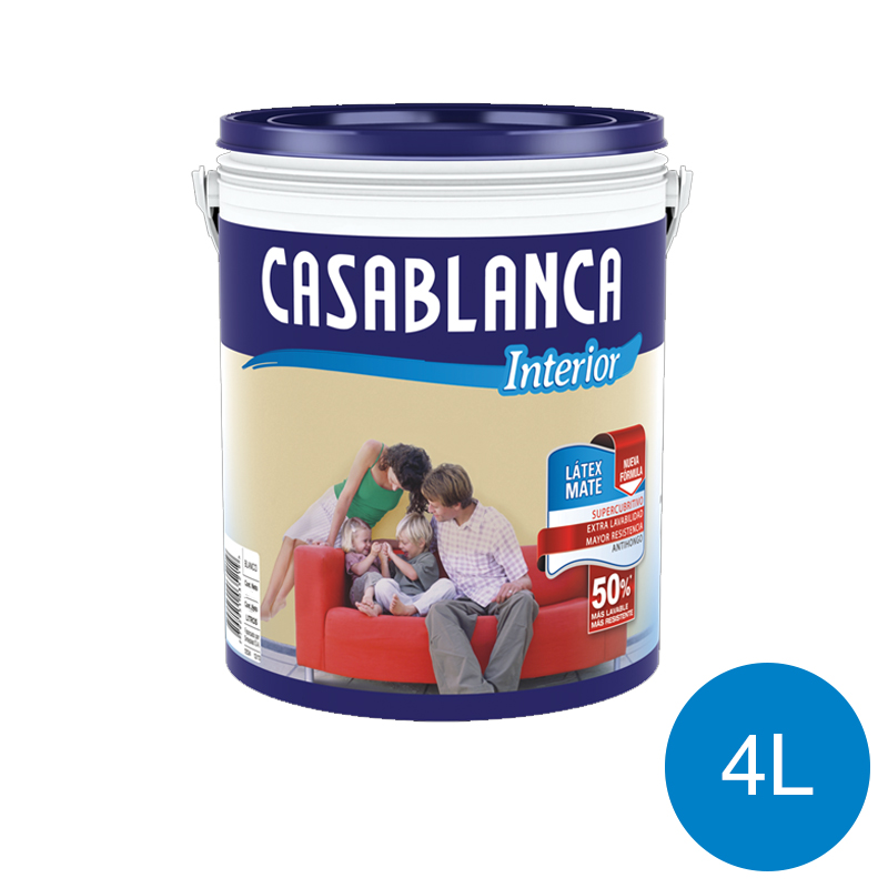 Pintura latex acrilico Interior azul zafiro mate balde x 4l