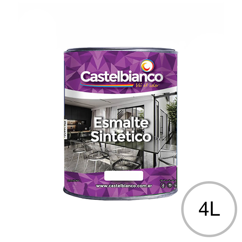 Esmalte sintetico exterior interior blanco brillante lata x 4l