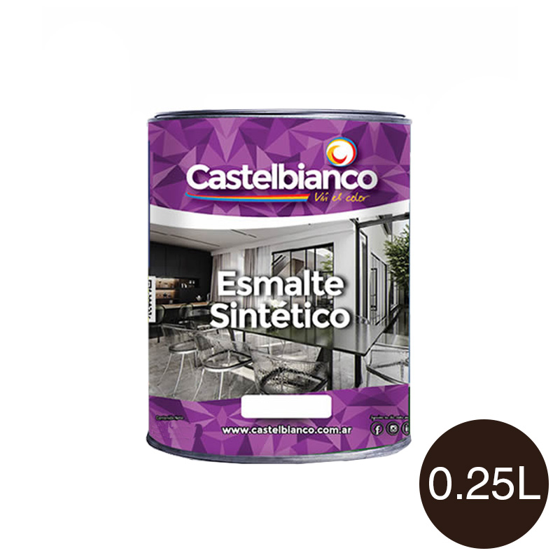 Esmalte sintetico exterior interior marron africano brillante lata x 0.25l