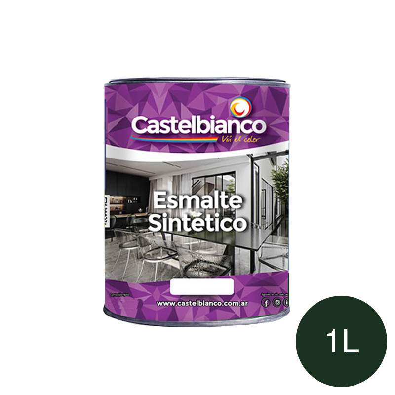 Esmalte sintetico exterior interior verde ingles brillante lata x 1l