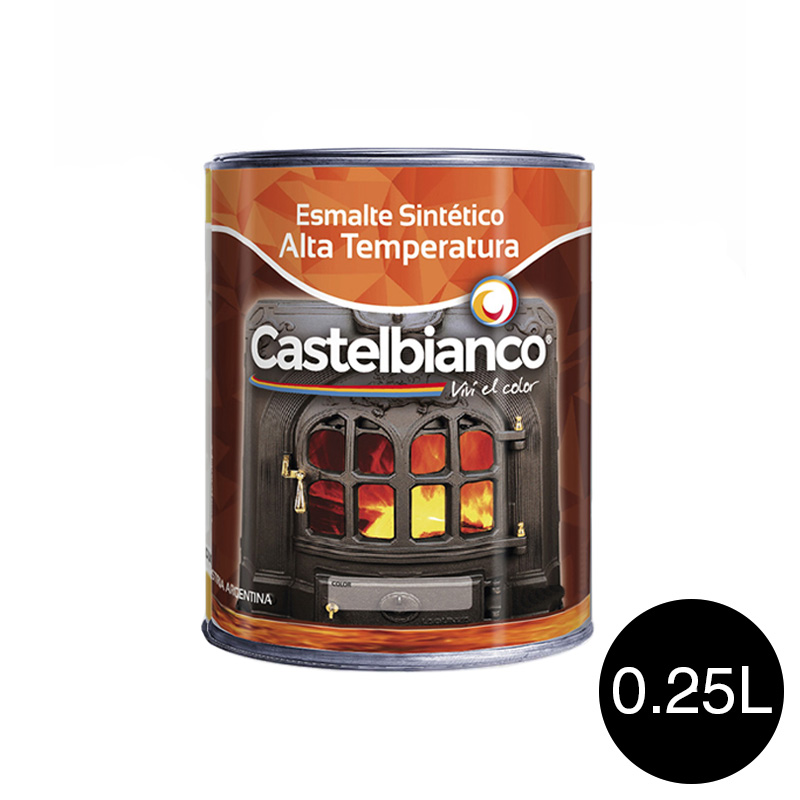 Esmalte sintetico alta temperatura negro brillante lata x 0.25l
