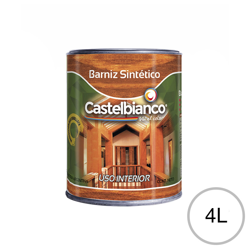 Barniz sintetico interior transparente brillante lata x 4l