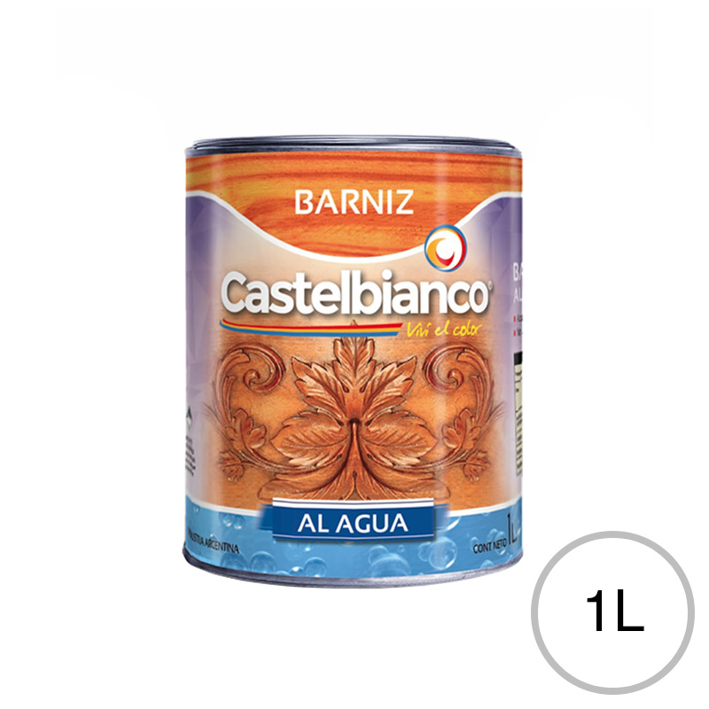 Barniz al agua al agua transparente brillante lata x 1l