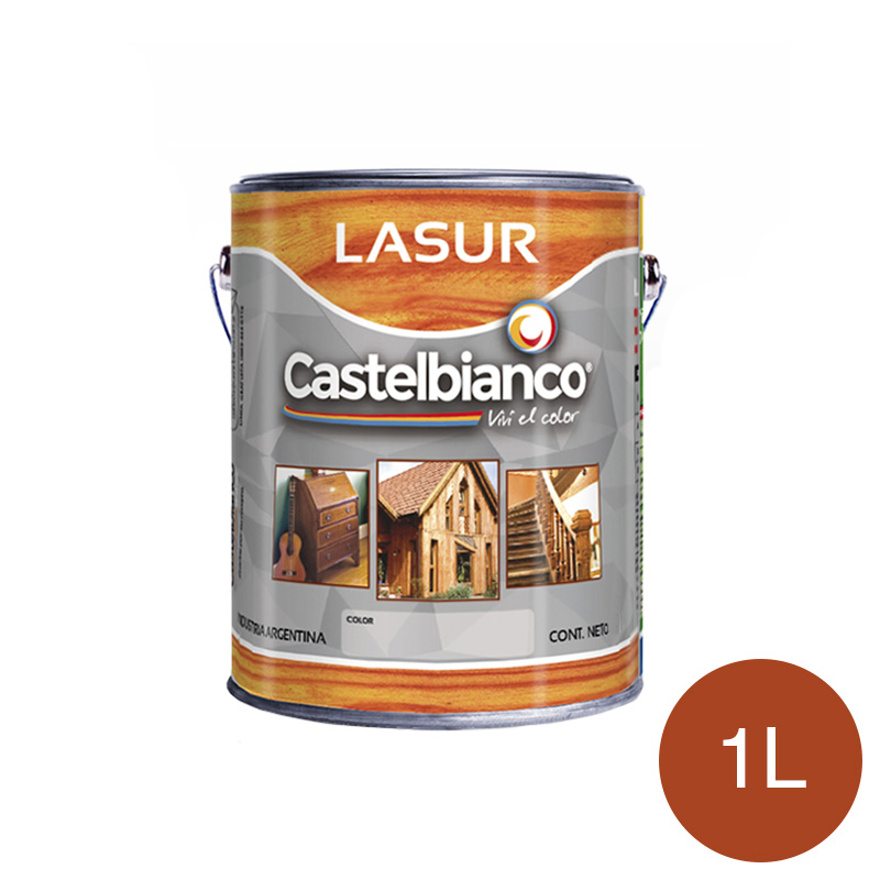 Recubrimiento madera Lasur caoba brillante lata x 1l