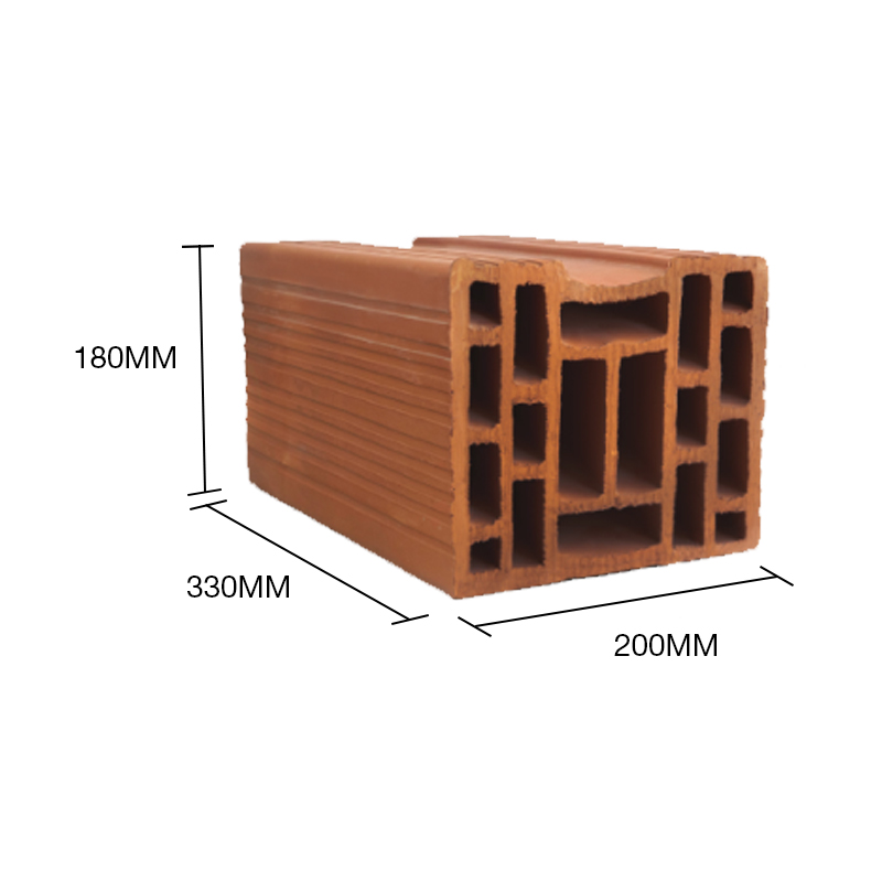 Ladrillo doble muro 20 ceramico hueco 180mm x 200mm x 330mm