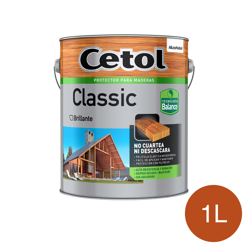 Impregnante protector madera Classic Balance exterior interior cedro brillante lata x 1l