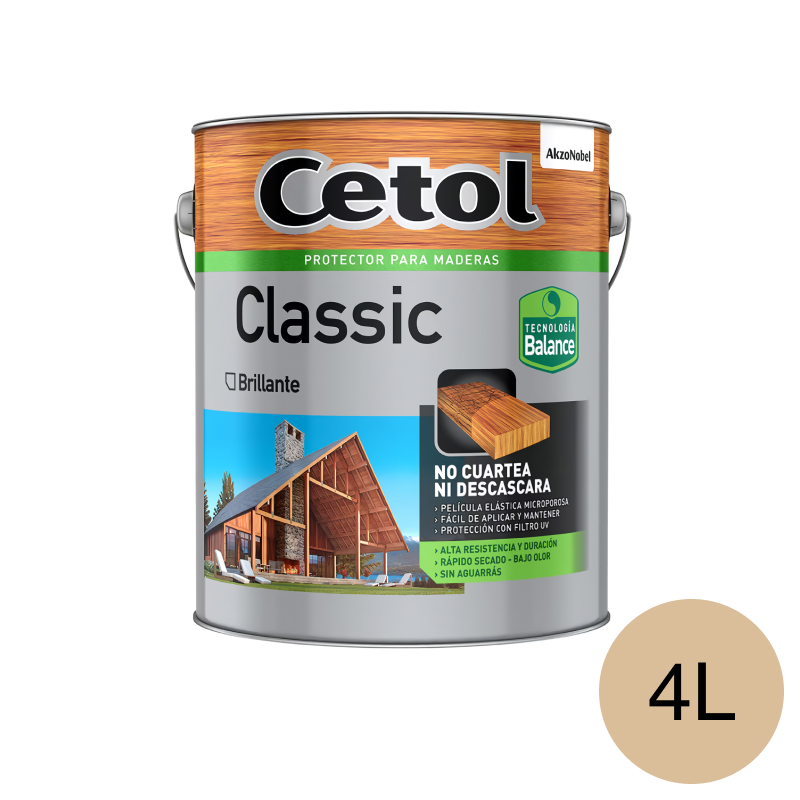 Impregnante protector madera Classic Balance exterior interior cristal brillante lata x 4l