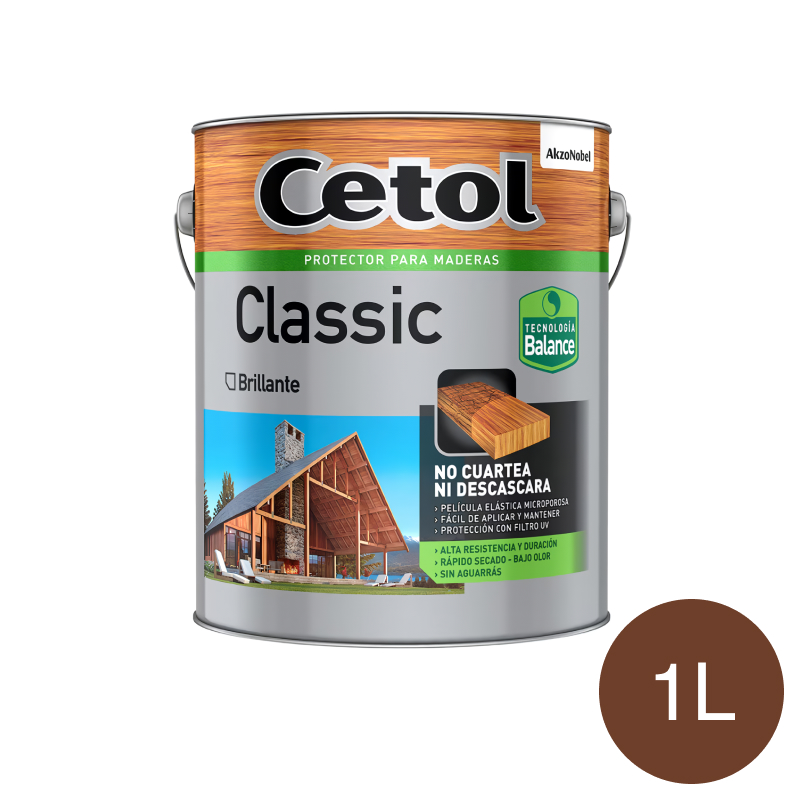 Impregnante protector madera Classic Balance exterior interior caoba brillante lata x 1l
