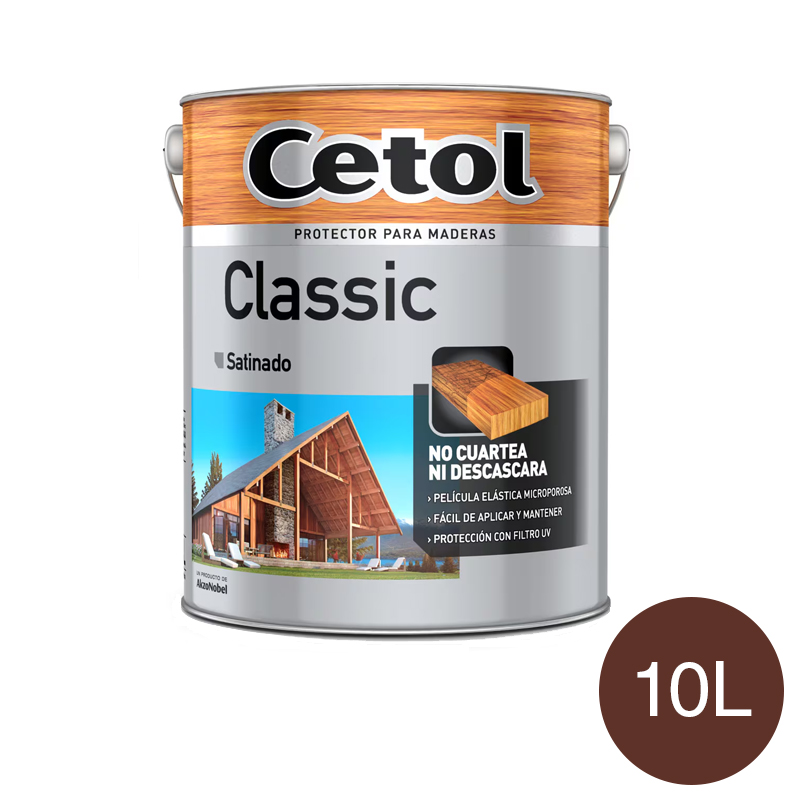 Impregnante protector madera Classic exterior interior caoba satinado lata x 10l