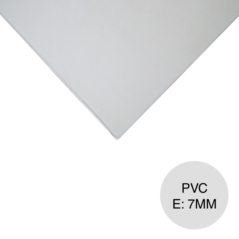 Placa cielorraso desmontable PVC Gypsy texturado borde aluminio blanco 7mm x 605mm x 605mm 8u x caja x 2.9m²