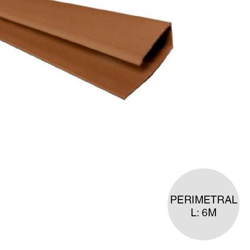 PERFIL CIELORRASO ECOPVC PERIMETRAL U CAOBA 6000MM