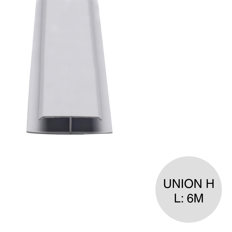 Perfil cielorraso ecoPVC H union roble gris 6m