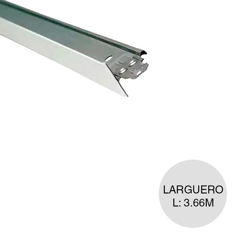 Perfil cielorraso desmontable galvanizado T larguero blanco 24mm x 32mm x 3.66m