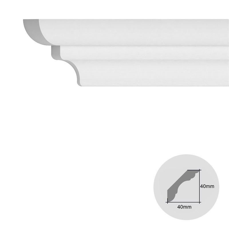 Moldura decorativa techo pared EPS Cielofast interior 40m x 40mm x 1m pack x 8u