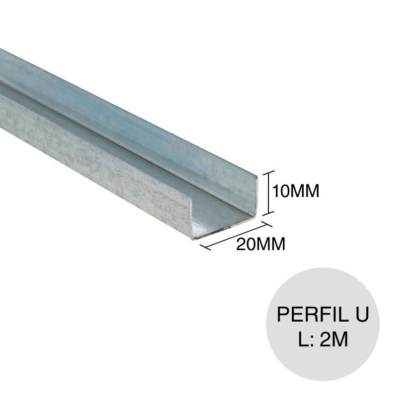PERFIL GALV. U 2000MM