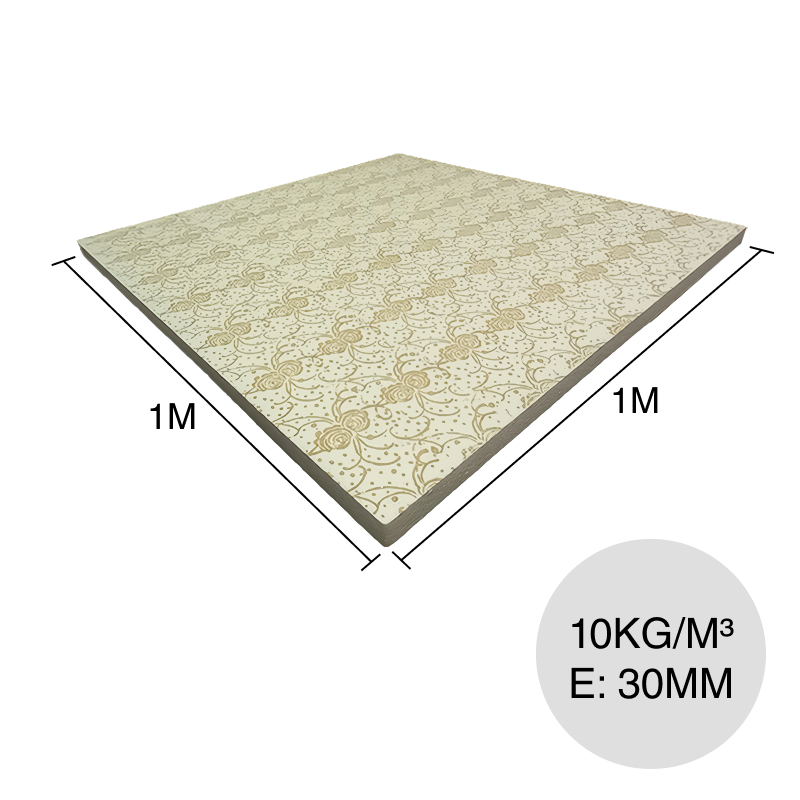 Placa cielorrasos EPS decorada beige densidad 10kg/m³ 30mm x 1m x 1m
