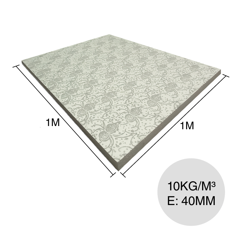 Placa cielorrasos EPS decorada gris densidad 10kg/m³ 40mm x 1m x 1m