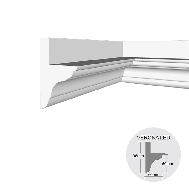 Moldura Deco EPS Textur Verona LED x 4u
