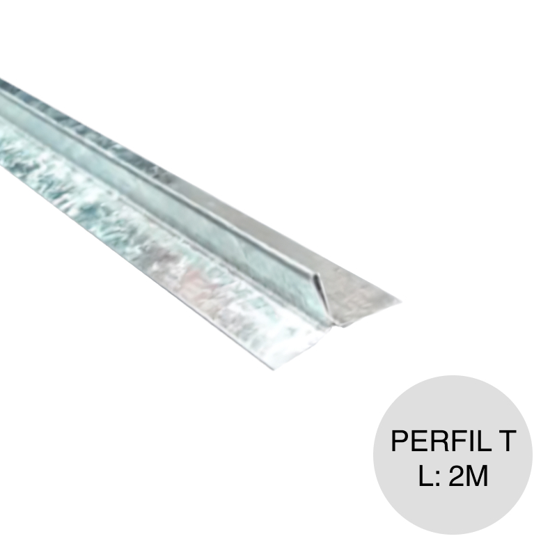 Perfil cielorraso Cielotex T galvanizado x 2m