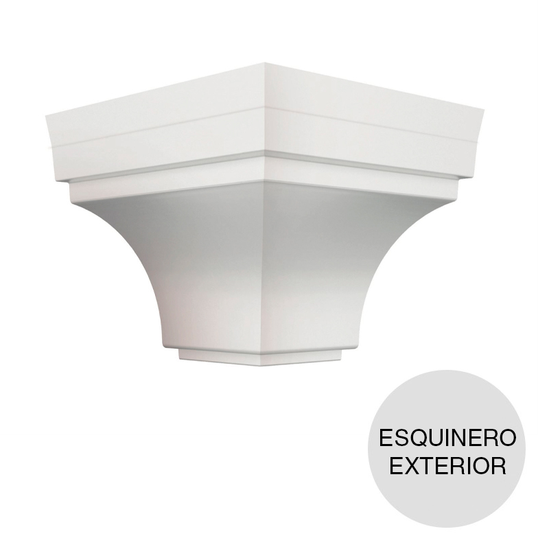 Esquinero cielorraso PVC exterior blanco 30mm x 30mm