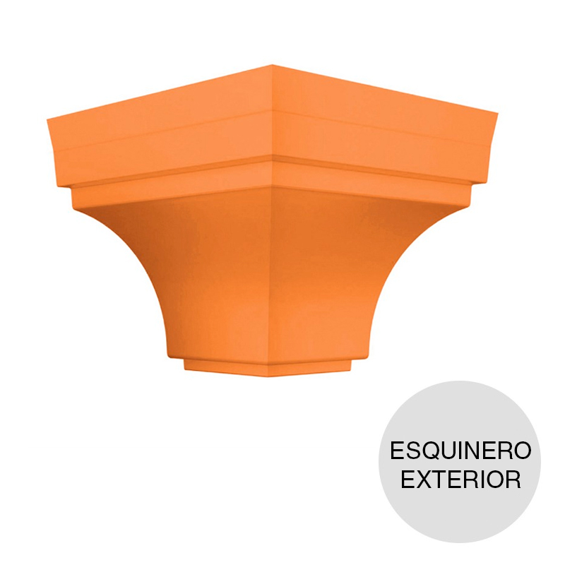 Esquinero cielorraso PVC exterior ocre 30mm x 30mm