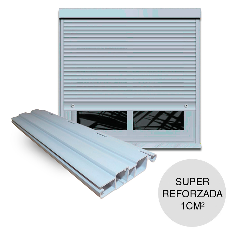 Cortina persiana completa PVC super reforzada blanco x 1cm²