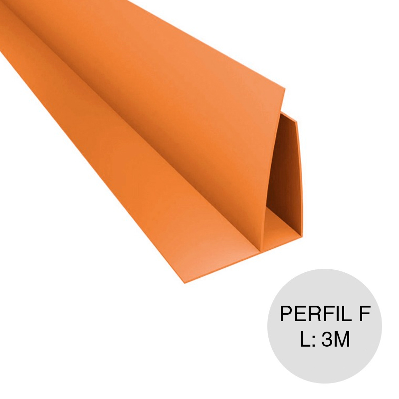 Perfil cielorraso PVC F ocre 3m