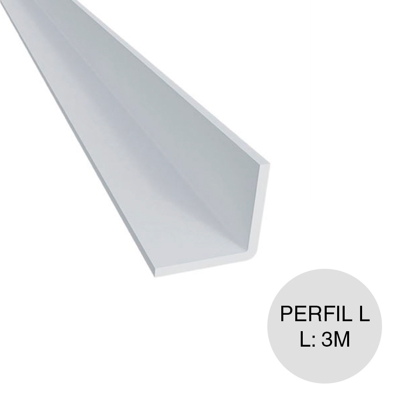 Perfil cielorraso PVC L blanco 3m