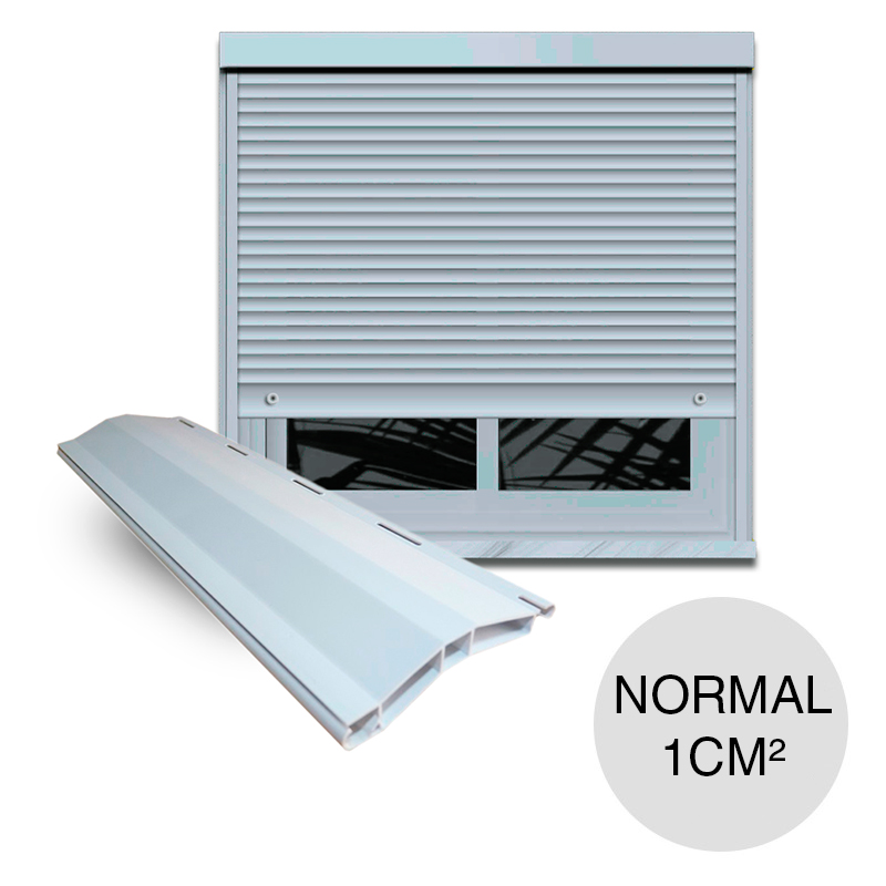 Cortina persiana PVC normal blanco x 1cm²