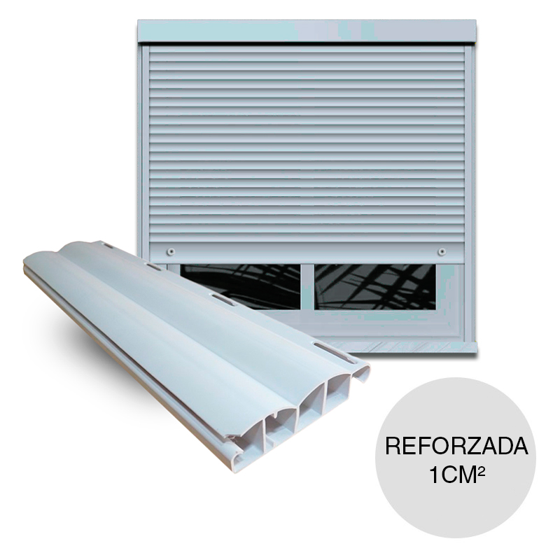 Cortina persiana PVC reforzada blanco x 1cm²