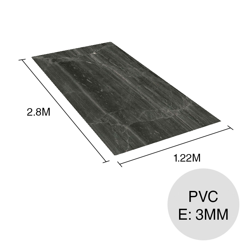 Placa PVC interior simil marmol opal grey brillante 3mm x 1.22m x 2.8m