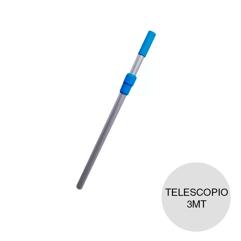 Caño telescopio para limpiafondo pileta aluminio x 3m