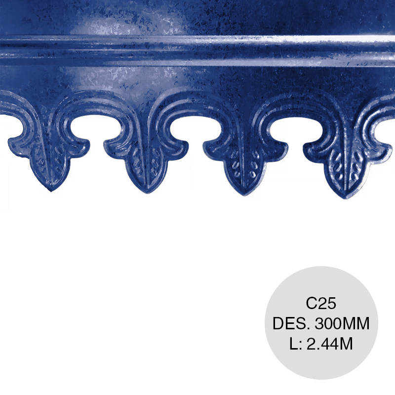 Flor de lis azul C25 Des. 30 x 2.44m