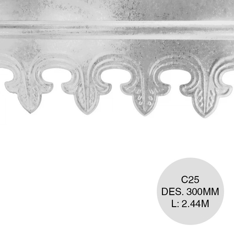 Flor de lis blanco C25 Des. 30 x 2.44m