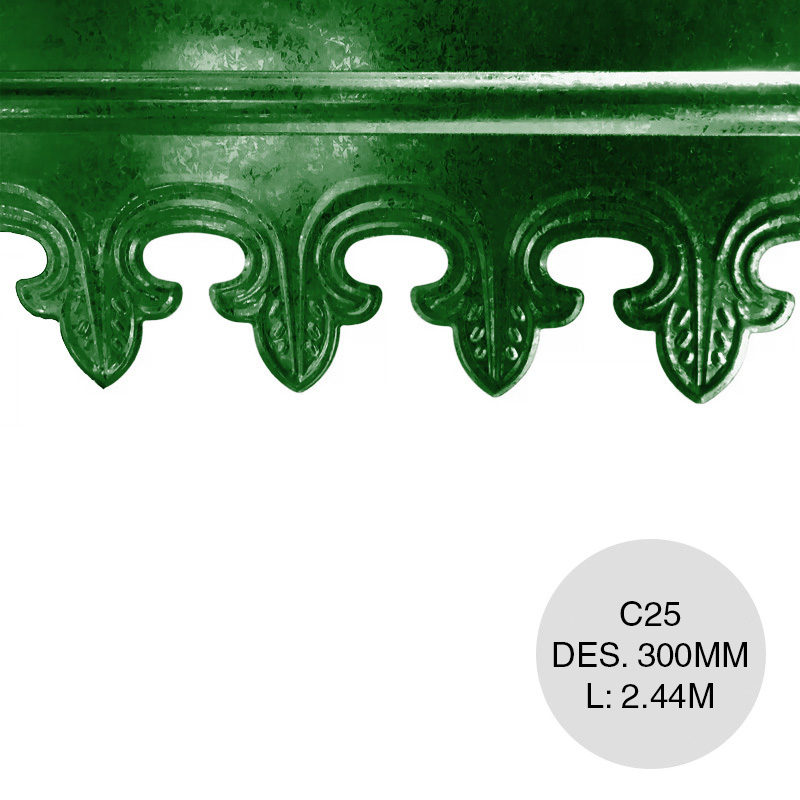 Flor de lis verde C25 Des. 30 x 2.44m